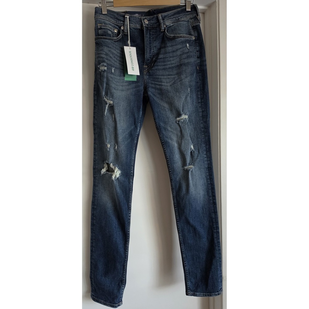 NWT H&M Men Skinny Jeans Size 31 Blue Casual Denim Pants Trousers Slacks